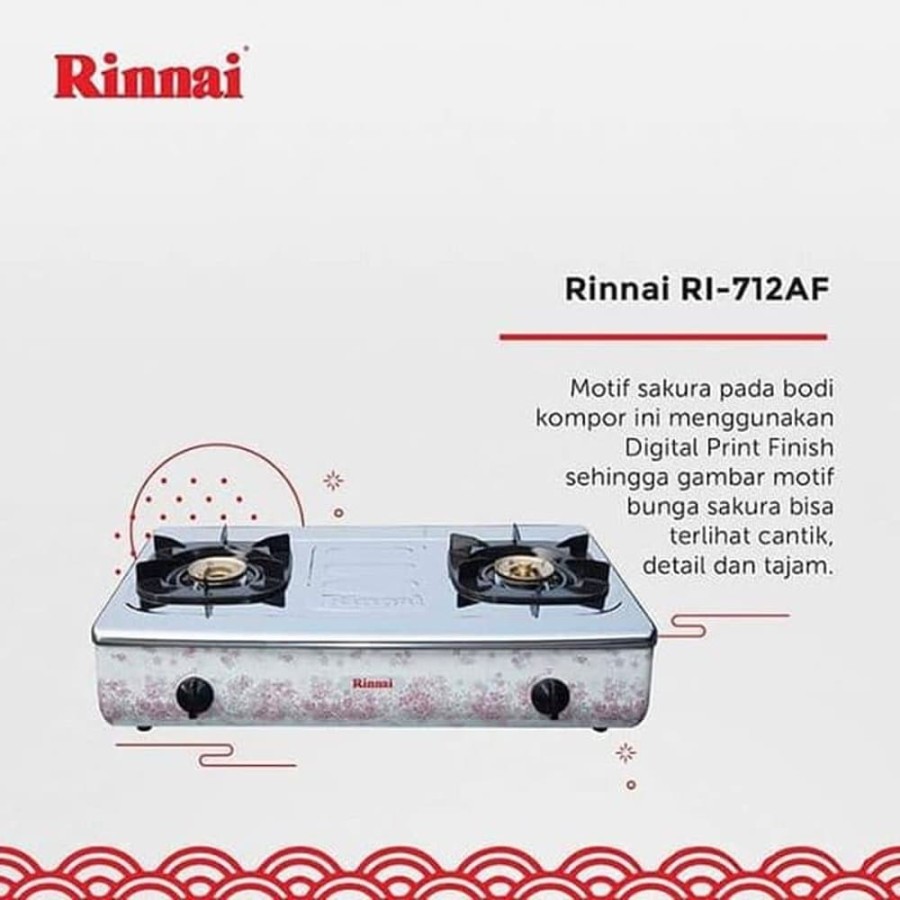 Rinnai Kompor Gas 2 Tungku - RI712AF